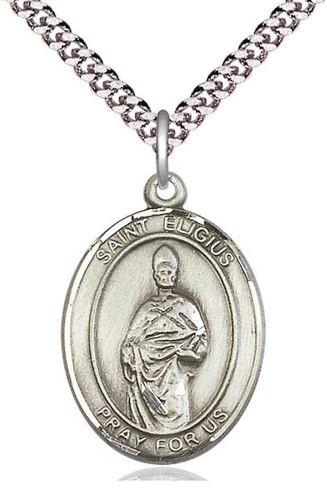 St. Eligius Medal in Fine Pewter, 1" tall, Your Choice of Chain, # 5179