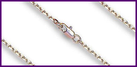 16" Heavy Hamilton Gold Plated Box Cable Chain, 2.75mm wide, # 9019