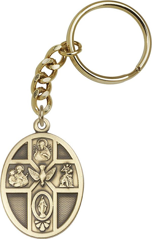 Keychain, Bronze Oxide 5-Way / Holy Spirit, # 9043