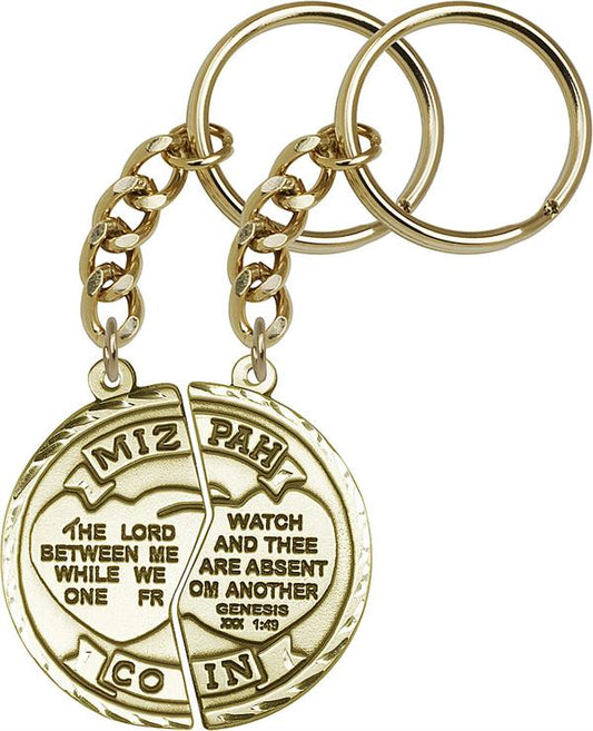 Keychain, Antique Gold Miz Pah, # 9050