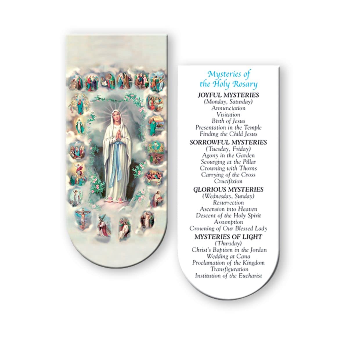 Magnetic Bookmark, 3", Mysteries of the Rosary, 10-Pack, # 70361