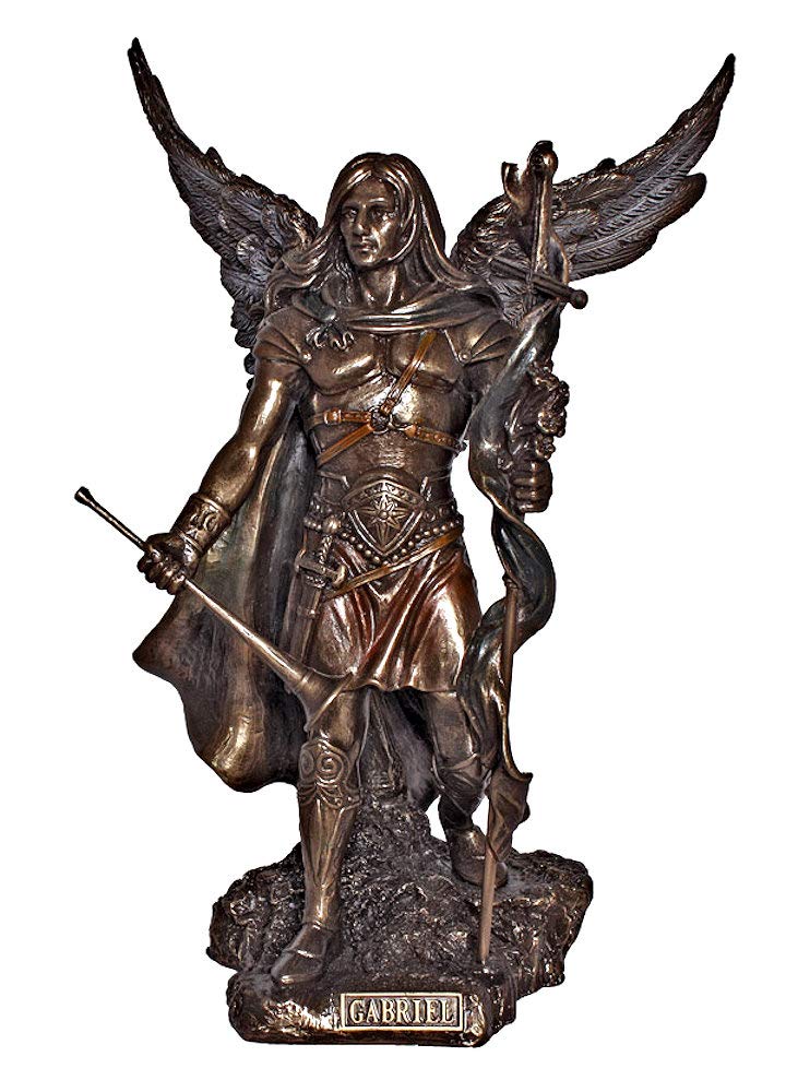 9" St. Gabriel Statue, Cold Cast Bronze, # 8281