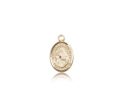 Our Lady of Ghisallo Medal, Solid 14kt Gold, 1/2", Free Chain, # 99072