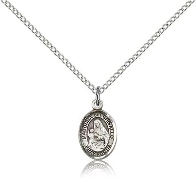Our Lady of Ghisallo Charm Medal, Fine Pewter, 1/2", Your Choice of Chain, # 10448