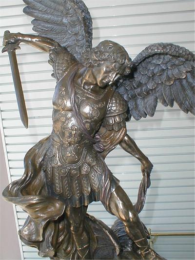 Saint Michael Bronzed Resin Statue 29", 92055