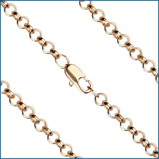 18" Rolo Chain, 3mm wide, Heavy Hamilton Gold Plate, # 9207