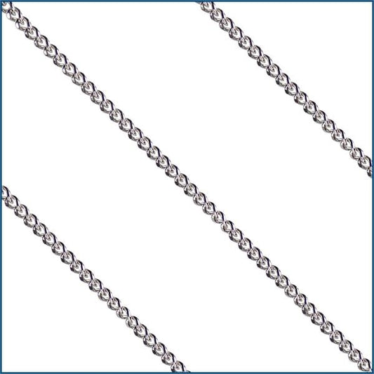 27" Sterling Silver Endless Curb Chain, 1.9mm wide, # 9236