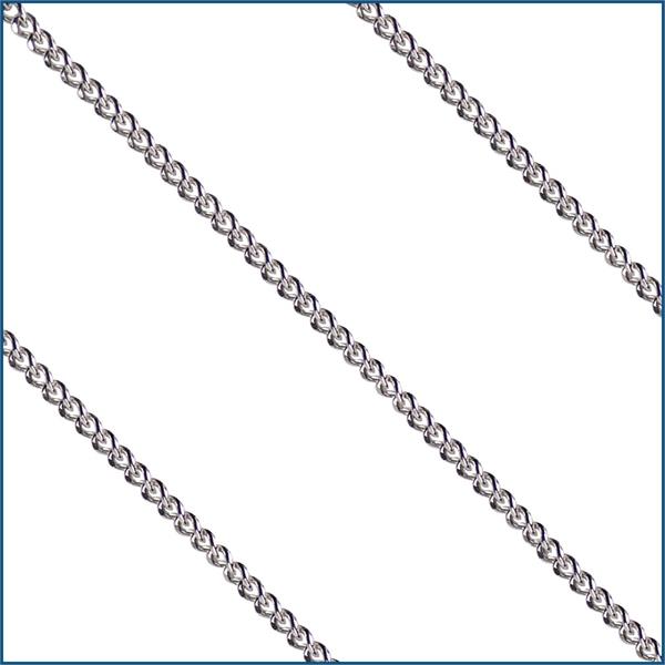 24" Sterling Silver Endless Curb Chain, 1.9mm wide, # 9234