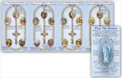 Pray the Rosary Pamphlet, 3.5x6.25", 100-Pack, # 92737