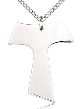 Tau Cross Sterling Silver 1", Your Choice of Chain, # 94171