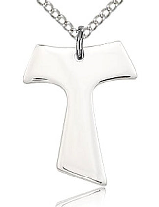 Tau Cross Sterling Silver 3/4", Your Choice of Chain, # 94174