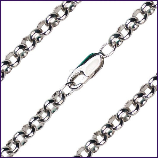 18" Sterling Silver Heavy Rolo Chain, 4.85mm wide, # 9424