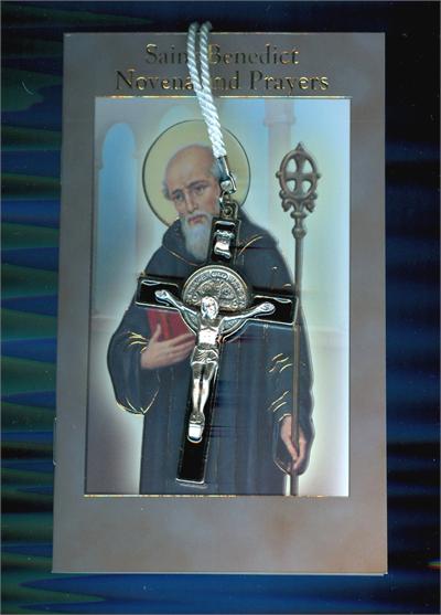 Saint Benedict Cross on 30" Cord with Devotional Book, # 94702