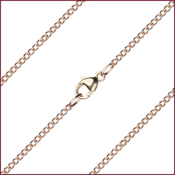 15" 14kt Gold Filled Curb Chain w/ Clasp, 1.4mm wide, # 9479