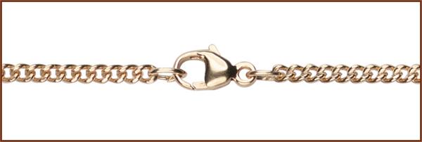 36" 14kt Gold Filled Curb Chain w/ Clasp, 2.15mm wide, # 9512
