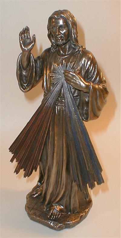 Divine Mercy Bronzed Resin Statue 12", 95076