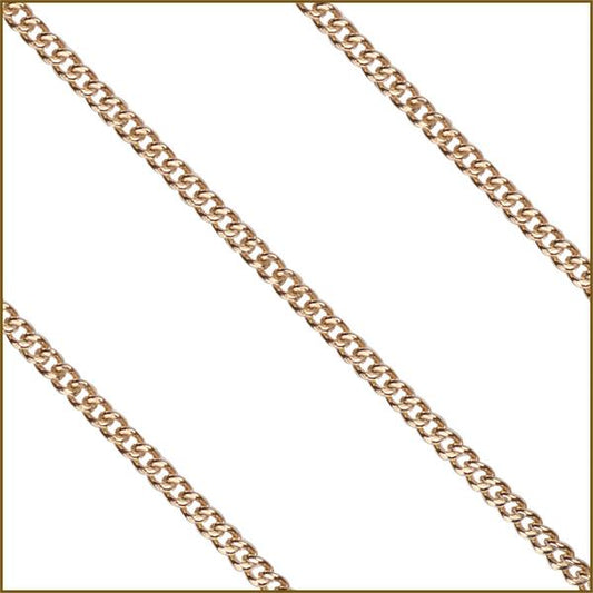 27" 14kt Gold Filled Endless Curb Chain, 2.15mm wide, # 9515