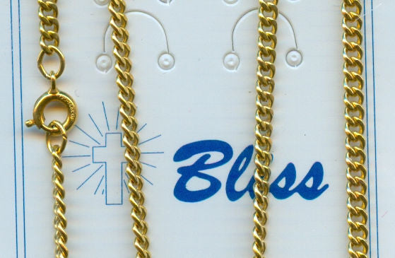 18" 14kt Gold Filled Curb Chain w/ Clasp, 2.5mm wide, # 9520-sale