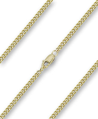 18" 14kt Gold Filled Curb Chain w/ Clasp, 2.5mm wide, # 9520