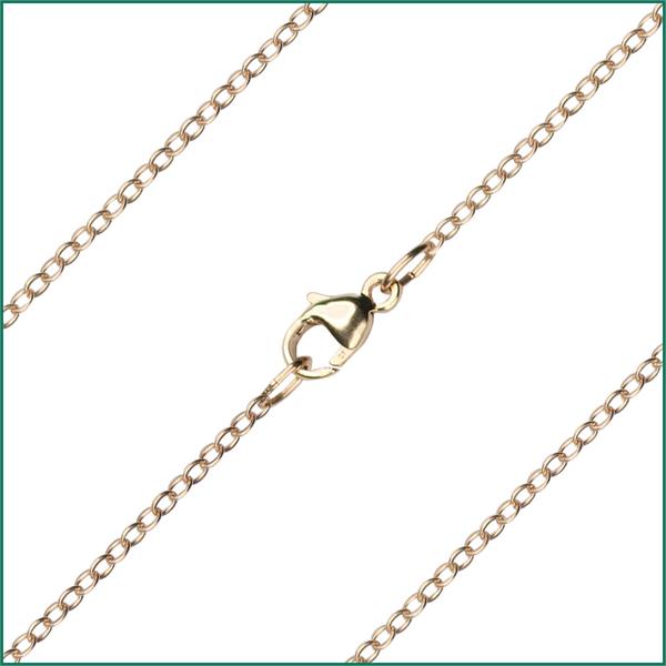 13" 14kt Gold Filled Cable Flat Chain, 1.65mm wide, # 9558