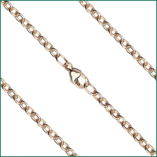 27" Cable Flat Chain, 2.95mm wide, 14kt Gold Filled, # 9580