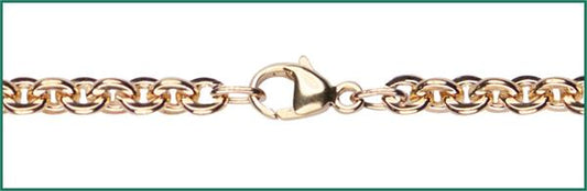 24" Cable Flat Chain, 3.85mm wide, 14kt Gold Filled, # 9585