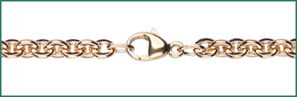 27" Cable Flat Chain, 3.85mm wide, 14kt Gold Filled, # 9586