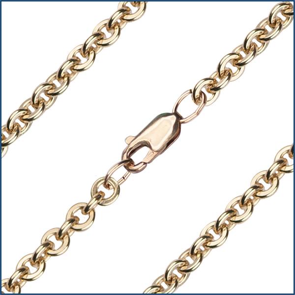 24" Cable Flat Chain, 4.35mm wide, 14kt Gold Filled, # 9590