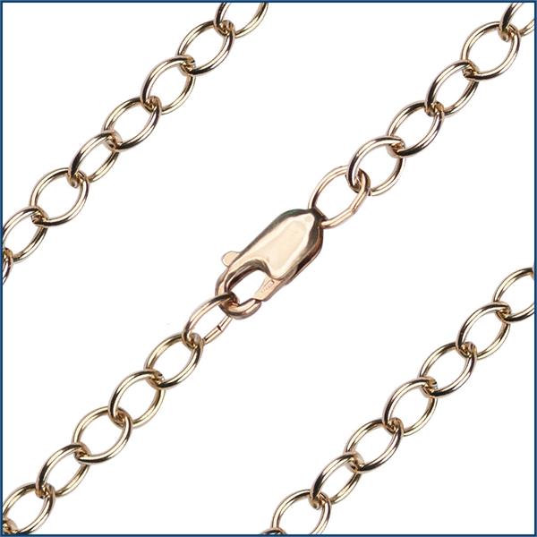 18" Open Cable Chain, 4.95mm wide, 14kt Gold Filled, # 9600