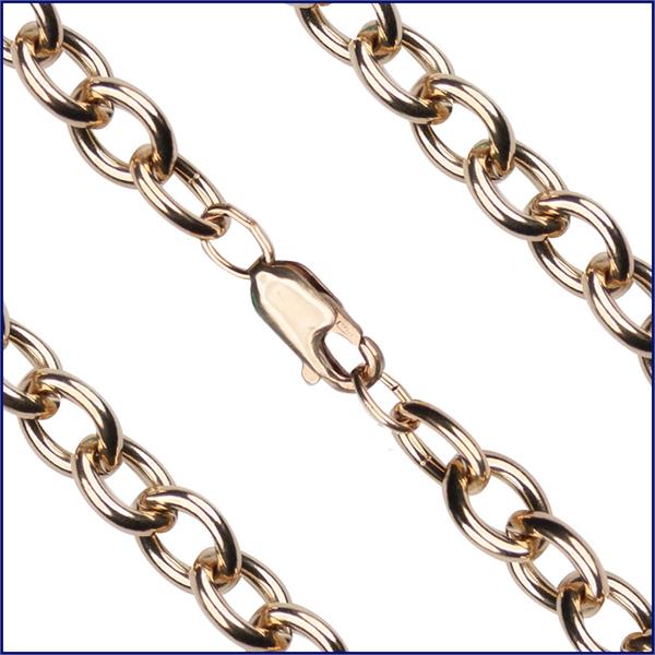 18" Heavy Open Cable Chain, 7.1mm wide, 14kt Gold Filled, # 9605