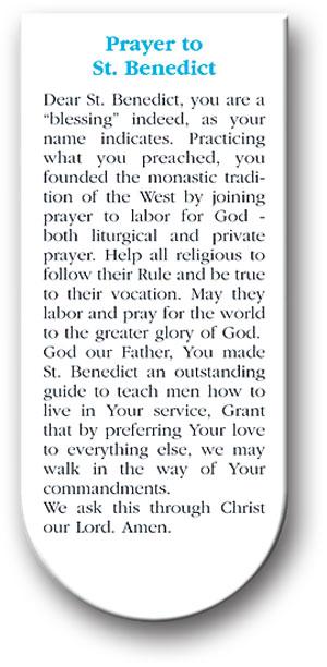 Magnetic Bookmark, 3", St. Benedict, 10-Pack, # 96219