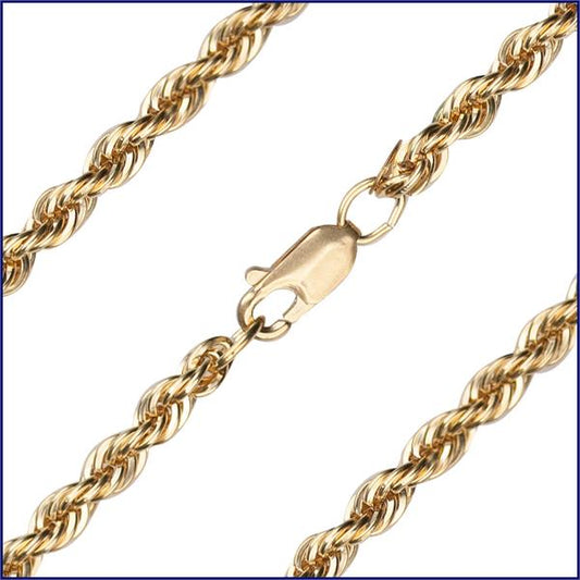 27" Heavy French Rope Chain, 3.75mm wide, 14kt Gold Filled, # 9631
