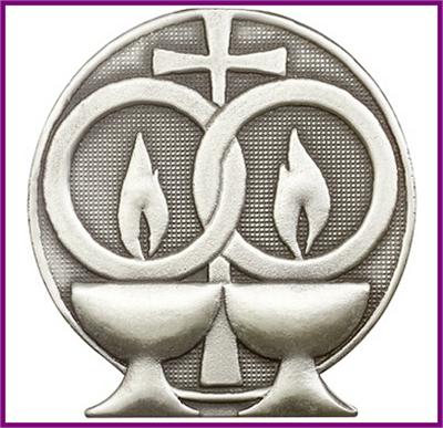 Visor Clip, Silver Oxide Finish, Wedding, 2" tall, # 96639
