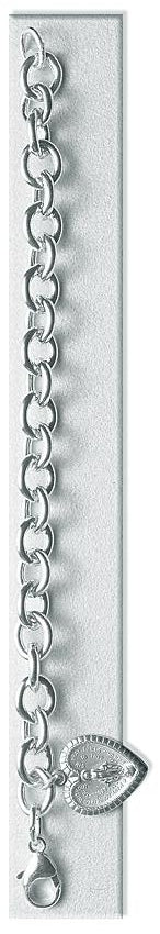 All Sterling Silver Miraculous Medal Bracelet, 7.5", # 96745