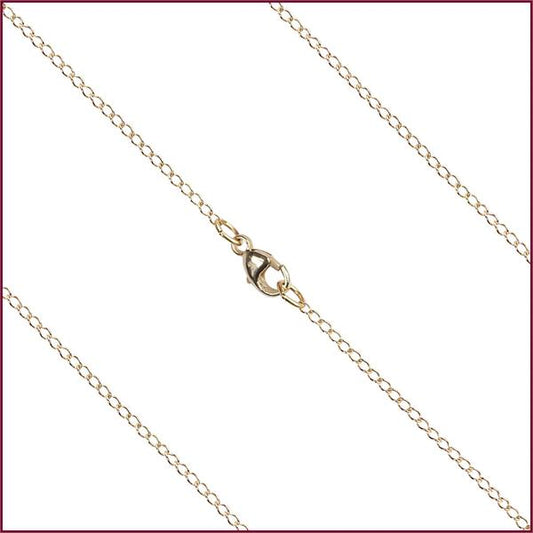 13" Light Curb Chain, 1.15mm wide, Solid 14kt Gold, # 9698