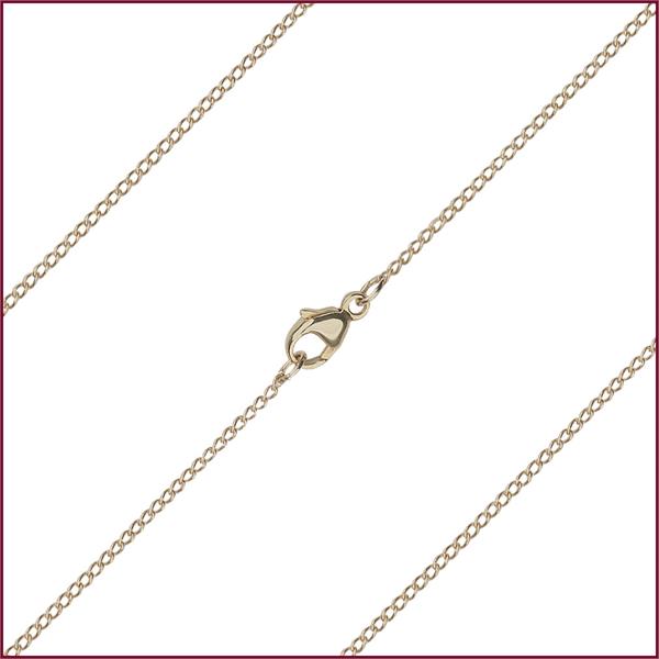 20" Light Curb Chain, 1.2mm wide, Solid 14kt Gold, # 9709