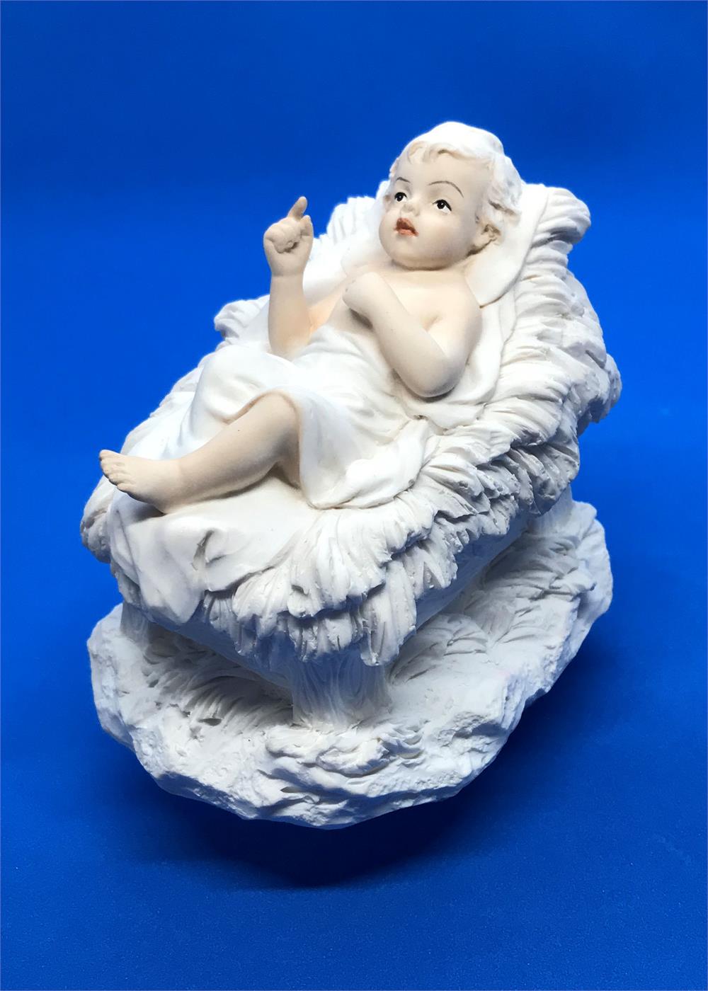 10.5" 3-pc Nativity set in White Resin with Highlights, 97213-sale