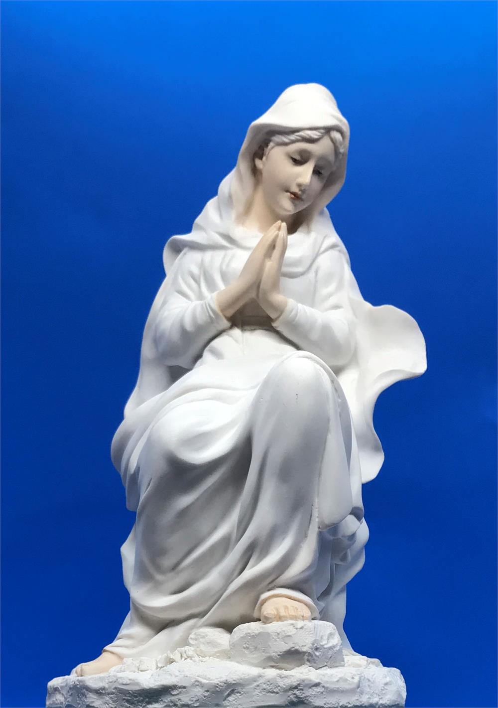 10.5" 3-pc Nativity set in White Resin with Highlights, 97213-sale