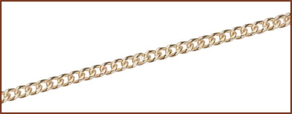27" Medium Endless Curb Chain, 1.9mm wide, Solid 14kt Gold, # 9725