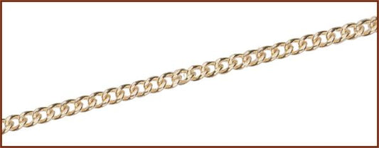 24" Medium Endless Curb Chain, 1.9mm wide, Solid 14kt Gold, # 9724