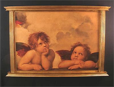 Angels by Raphael Florentine plaque, 57 x 39". Made in Italy, 97301