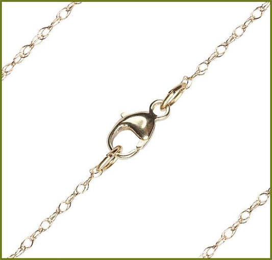 13" Light Rope Chain, 1.15mm wide, Solid 14kt Gold, # 9774