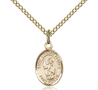 St. Vincent Ferrer Oval Medal 1/2" 14kt Gold Filled, Your Choice of Chain, # 97854