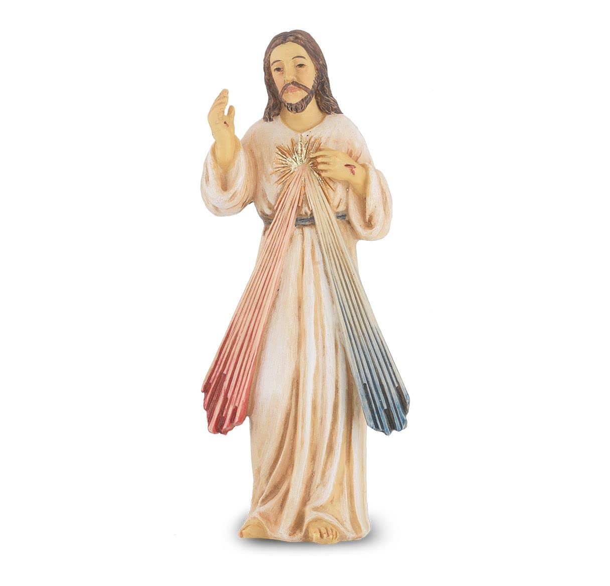 4" Full Color Resin Statue, Divine Mercy, # 65366