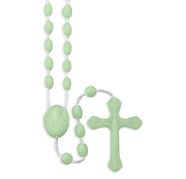 Glow in the Dark Plastic Corded Rosary, # 97973