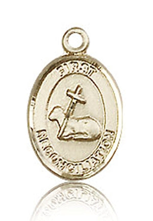 "First Reconciliation" 1/2" Oval Pendant Solid 14kt Gold, Free Chain, # 98618