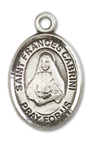 St. Frances Cabrini Charm Medal, Fine Pewter, 1/2", Your choice of chain, # 10312