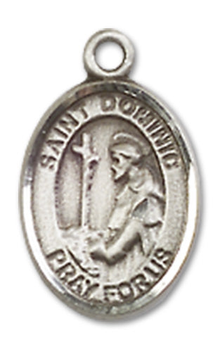 St. Dominic de Guzman Charm Medal, Fine Pewter, 1/2", Your choice of chain, # 10330