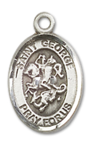 St. George Charm Medal, Fine Pewter, 1/2", Your choice of chain, # 10339