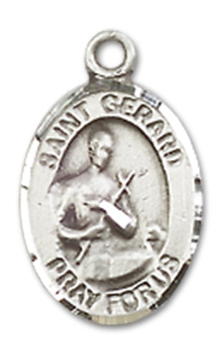 St. Gerard Majella Charm Medal, Sterling Silver, 1/2", Your choice of chain, # 9967